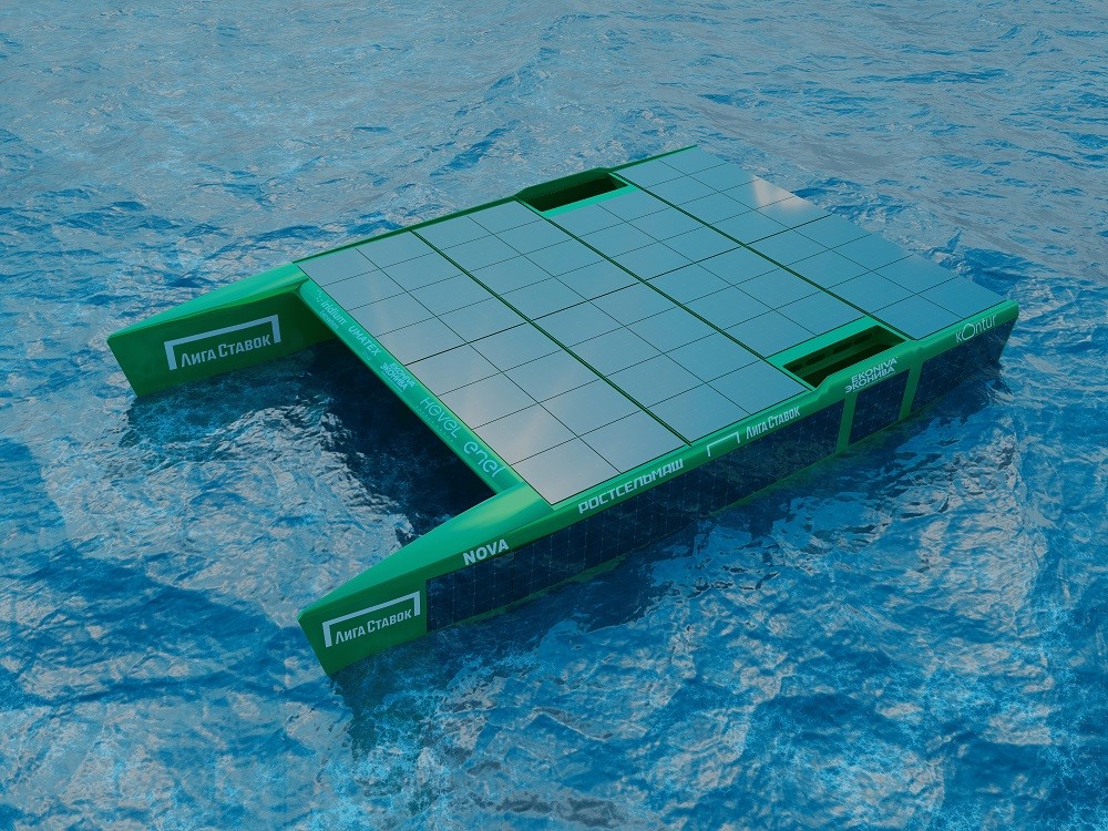 catamarano con fotovoltaico